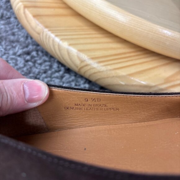 Talbots Edison Suede Flats Womens Size 9.5 Slip On Comfort Shoe Made in Brazil - Picture 8 of 9